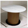 Стол MESA D120 цвет БЕЛЫЙ МРАМОР M326 / Каркас OAK, DISAUR заказать по цене 68 300 руб. в Перми