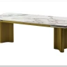 Стол АДАЖИО-2 240 (320) см ARCTIC OCEAN, керамика / Золотой каркас заказать по цене 123 150 руб. в Перми