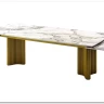 Стол АДАЖИО-2 240 (320) см ARCTIC OCEAN, керамика / Золотой каркас заказать по цене 123 150 руб. в Перми