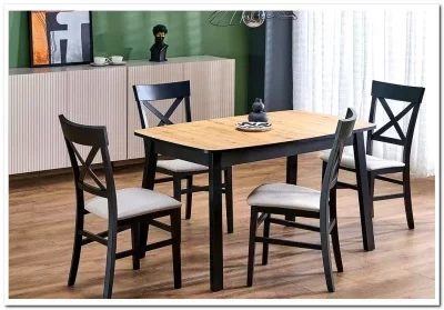 Стол обеденный Halmar BARRIL 130 (дуб артизан/черный)