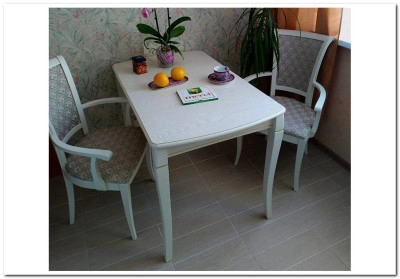 Стол обеденный Диалог 1/3 на прямых ножках (раздвижной) BOSSANOVA