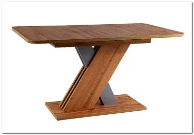 Стол обеденный SIGNAL EXEL D 140 (дуб вотан/серебряный)