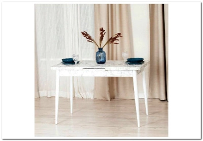 Стол-автомат ALTA (mod. 1183)  белый мрамор/белый