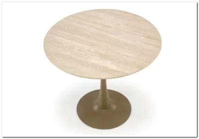 Стол обеденный Halmar TOLIO 90 (травертин/кашемир)