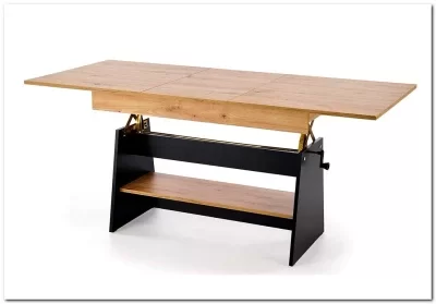 Стол-трансформер Halmar ERIKA 120 (дуб артизан/черный)