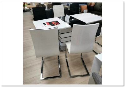 Стул кухонный Halmar K104 (черный/белый)