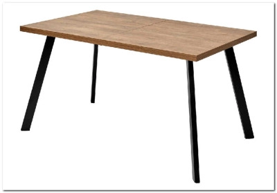 Стол BRICK M 140 Дуб Канзас/ Черный